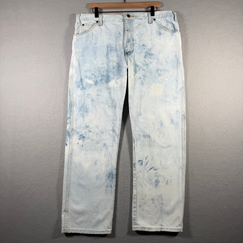 Dickies Mens 38x30 Light Acid Wash Relaxed Fit Painter Pants Denim Jeans 15711